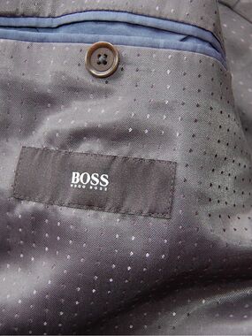 Boss Men's Black and Gray Pinstripe Blazer size US 42
